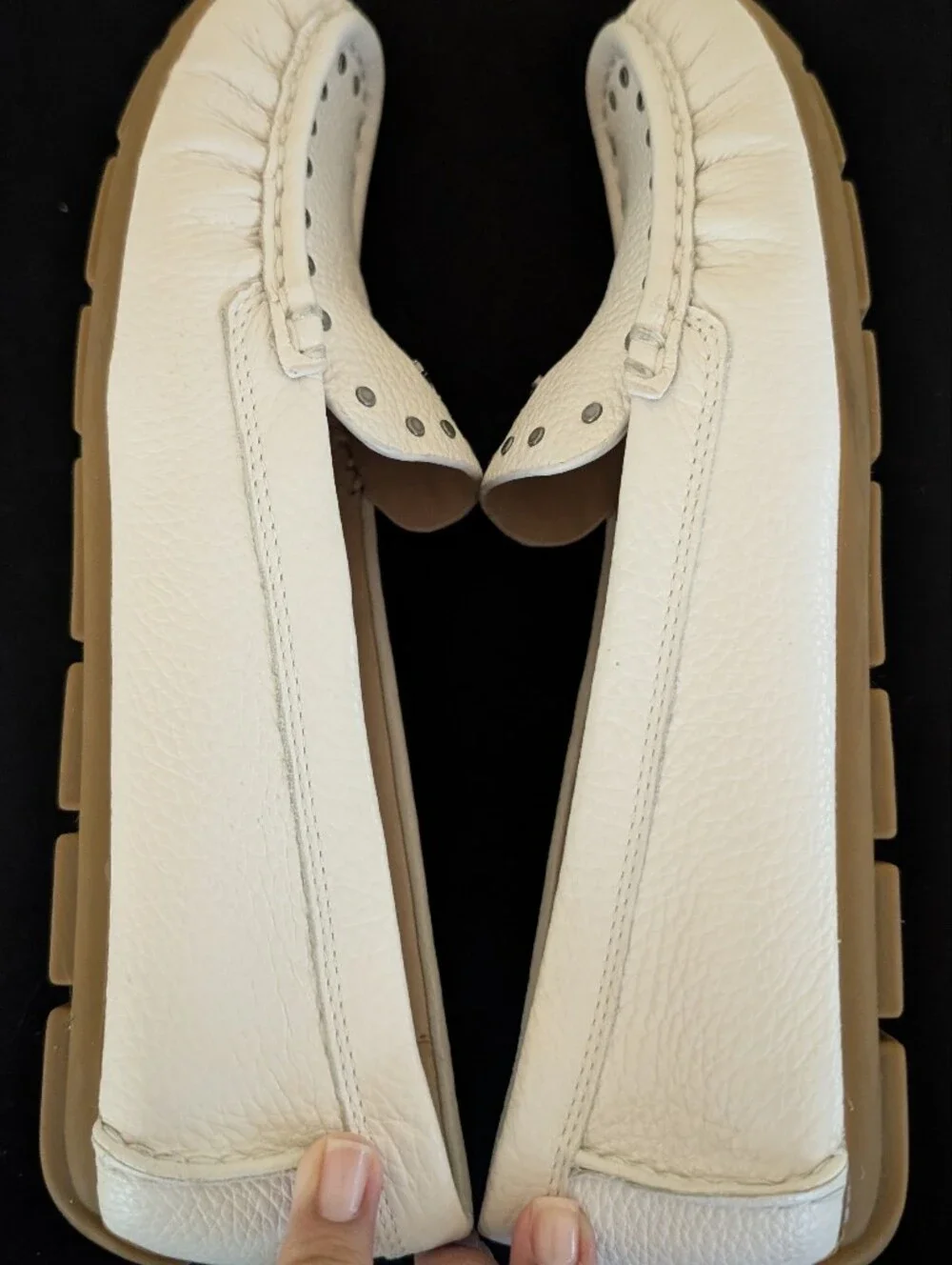 Coach MCKENNA DRIVER Slip On Shoes Chalk Color Size 6.5